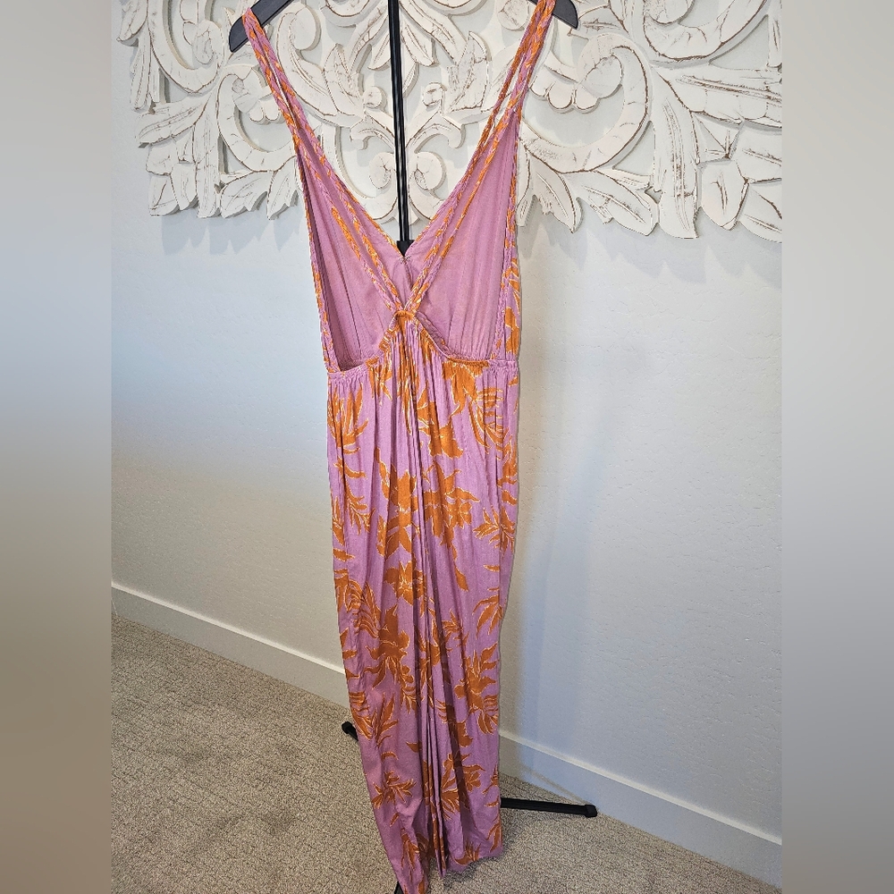 NWT Bila Vibrant Pink & Orange Jumpsuit-Great for Vaca as a swimsuit cover-up LG - Picture 3 of 4